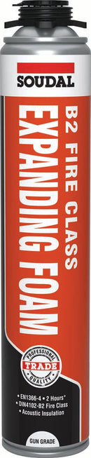 750mL Gun Grade B2 Exp. Foam Tr.UK  128450, TRADE, EXPANDING, GUNFOAM, B2, 750MLGUN, GRADE, FIRE, RATED, ONE, COMPONENT, EXPANDING, POLYURETHANE, FOAM, FILLER, RAPID, CURING, THERMAL, ACOUSTIC, INSULATION, PROPERTIES.