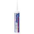 FOREVER WHITE SILICONE - White - 295ML  FOREVERWE, FOREVER, CLEAR, 295ML, CLEARFOREVER, WHITE, SUPERIOR, SILICONE, SEALANT, IS, PERMANENTLY, WATERPROOF, FLEXIBLE, AND, IDEAL, SEALING, SHOWER, BASES, AND, CUBICLES, WETROOMS,