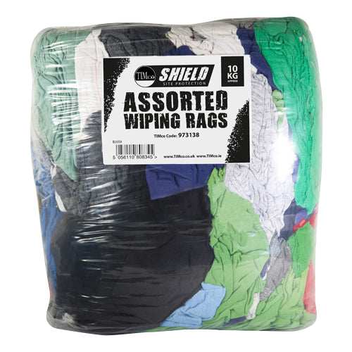 Assorted Wiping Rags 10kg - 10 KG (Bag) 10 KG - Bag 973138, TIMCO, ASSORTED, WIPING, RAGS, 10KGLARGE, QUANTITY, MIXED, RAGS, VACUUM, PACK, CONVENIENT, STORAGE, DISPENSING, IDEAL, FOR, GENERAL, CLEANING, AND, WIPING, JOBS