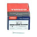 Twin Woodscrew PZ2 CSK Zinc 10 x 2 - 200 P 200 PCS - Box 00102CWZ, TIMCO, TWINTHREADED, COUNTERSUNK, SILVER, WOODSCREWS, 10, X, 2A, TRADITIONAL, TWINTHREAD, WOODSCREW, SINGLE, LEAD, START, FAST, INSTALLATION, MAINLY, USED, SOFT, TIMBER