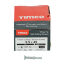 WingTip Screw S/DRILL No4 Zinc 5.5 x 45 - 200 PCS - Box HW45B, TIMCO, SELFDRILLING, WINGTIP, STEEL, TIMBER, HEAVY, SECTION, SILVER, SCREWS, , 5.5, X, 45SPECIFICALLY, DESIGNED, TO, ATTACH, WOOD, TO, HEAVY, SECTION