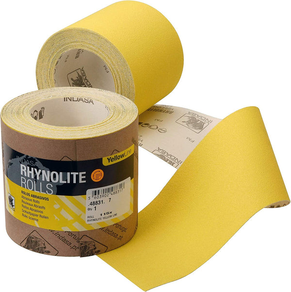 Rhynolite Yellowline Roll 115mm X 5m P120  C39099, RHYNOLITE