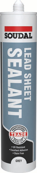 290mL Lead Sheet Sealant grey Tr.UK  116726, TRADE, LEAD, SHEET, SEALANT, GREY, 290MLLOW, MODULUS, NEUTRAL, CURE, SILICONE, ELIMINATES, NEED, GROUTING, LONG, LIFE, ADHESION, BUILDING, MATERIALS, TYPES, LEAD