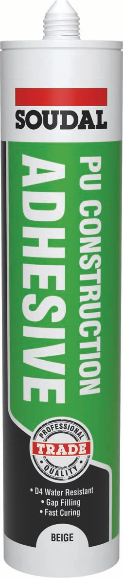 290mL 5min PU Construction Adh. Tr.UK  152330, TRADE, PU, CONSTRUCTION, ADH, 290ML5, MINUTE, POLYURETHANE, CONSTRUCTION, ADHESIVE, HIGHLY, WATER, RESISTANT, RAPID, CURING, TIME, EXPANDS, SLIGHTLY, CURING, PROCESS, FILL