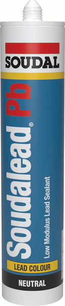 300mL Soudalead PB  113146, SOUDALEAD, PB, 300MLSOUDALEAD, PB, LOW, MODULUS, NEUTRAL, CURE, SILICONE, SEALANT, FILLER, USE, LEAD, AND, METALS, PERMANENT, COLOUR, AND, UV, RESISTANT, REMAINS