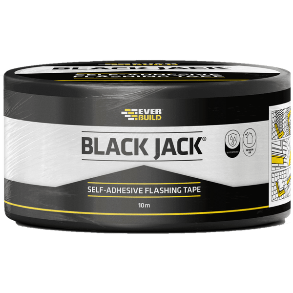 BLACK JACK FLASH TRADE 10M -  - 75MM  FLAS075, BLACK, JACK, FLASH, TRADE, 10M, 10M, X, 100MM, LEAD, LOOKA, STRONG, SELFADHESIVE, FLASHING, TAPE, COMPRISING, ALUMINIUM, FOIL, BITUMEN, RUBBER, ADHESIVE.