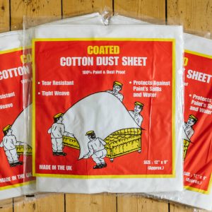 Coated Dustsheet - RED PACKET  COATDUST, COATED, DUSTSHEET, RED, PACKETA, FANTASTIC, QUALITY,  COATED, DUST, SHEET,  THAT, MADE, UK, FABRIC, COATED, EXTRA, LAYER, COTTON, MAKES, HEAVYDUTY, SPILLRESISTANT