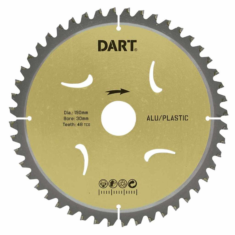 Gold TCG Alu TCT Blade 165Dmm x 20B x 48Z SNT1652048, DART, GOLD, TCG, ALU, SAW, BLADE, 165DMM, X, 20B, X, 48ZPER, 1PROFESSIONAL, TCT, BLADES, TRIPLE, CHIP, GRIND, TCG, TOOTH, CONFIGURATION