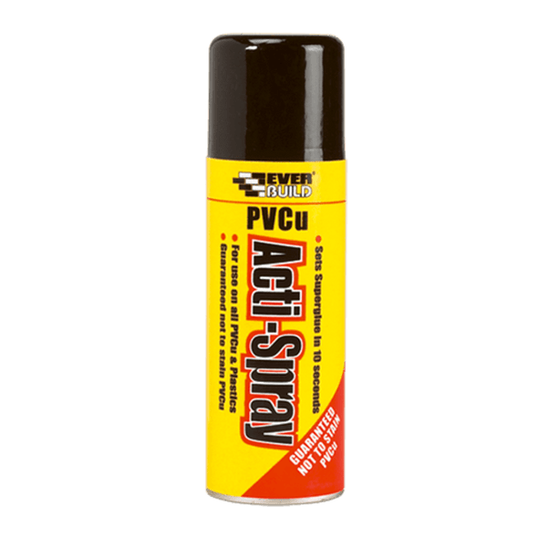 PVCu ACTI SPRAY -  - 200ML  PVCACT, MITRE, FAST, KIT, STANDARD, 50G200ML, MITRE, FAST, BONDING, KIT, TWO, PART, INSTANT, ADHESIVE, SYSTEM, COMPRISING, A, CYANOACRYLATE, ADHESIVE, AEROSOL, ACTIVATOR.