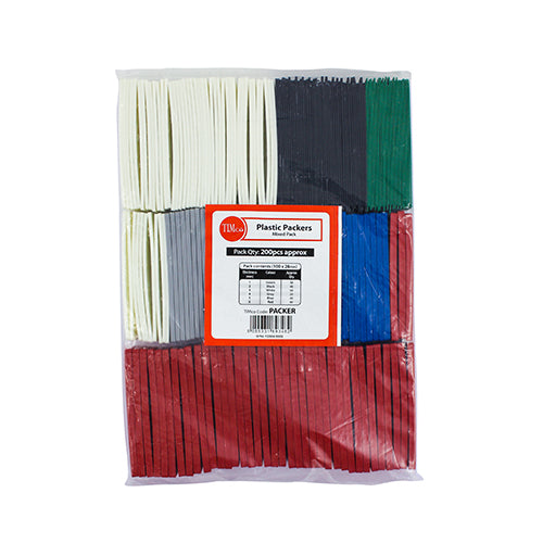 Assorted Flat Packers 100 x 28 - 200 PCS ( 200 PCS - Bag PACKER, TIMCO, ASSORTED, GLAZING, PACKERS, 100, X, 28A, SOLUTION, MULTIPLE, APPLICATIONS, USED, ENSURE, CORRECT, WEIGHT, DISTRIBUTION, GLAZED, UNITS, INCREASE, SECURITY, AROUND