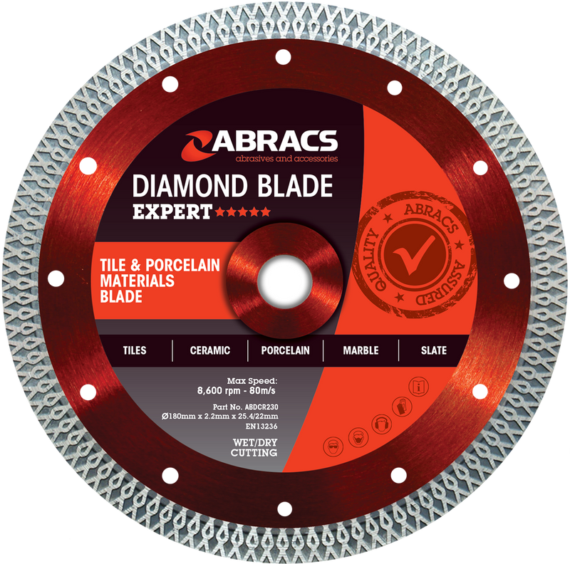 230mm x 2.4mm x 25.4/22mm TILE BLADE  ABDCR230, 230MM