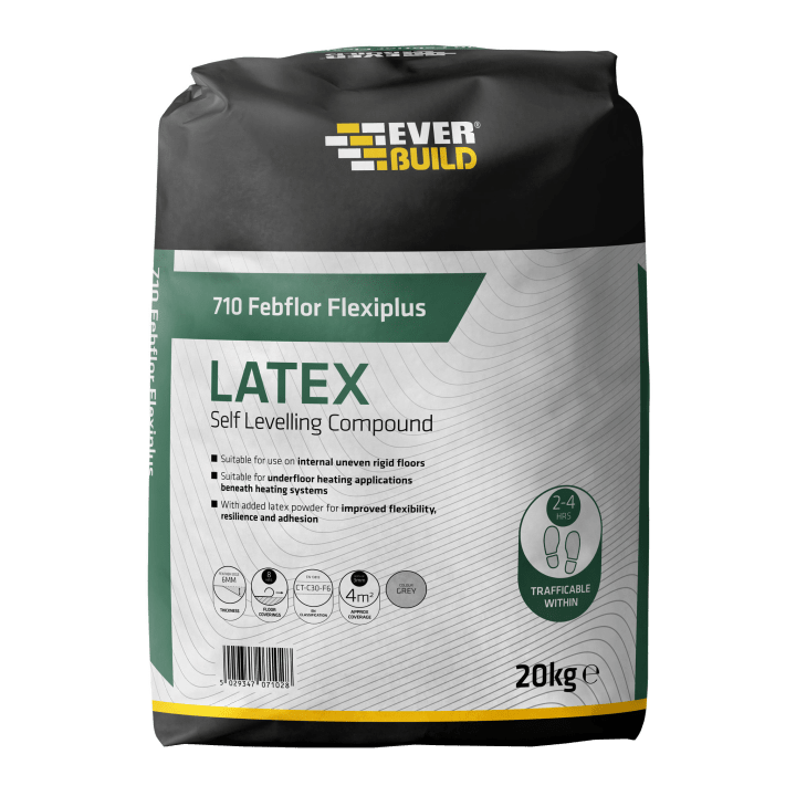 710 FEBFLOR FLEXIPLUS LATEX -  - 20KG  SLPLUS20, 105, EPOXYSET, STANDARD, CURE, 4KG, EVERBUILD, EPOXYSET, 105, THREEPART, GENERAL, PURPOSE, REPAIR, MORTAR, BASED, EPOXY, RESIN, TECHNOLOGY, EPOXY, SET, 105