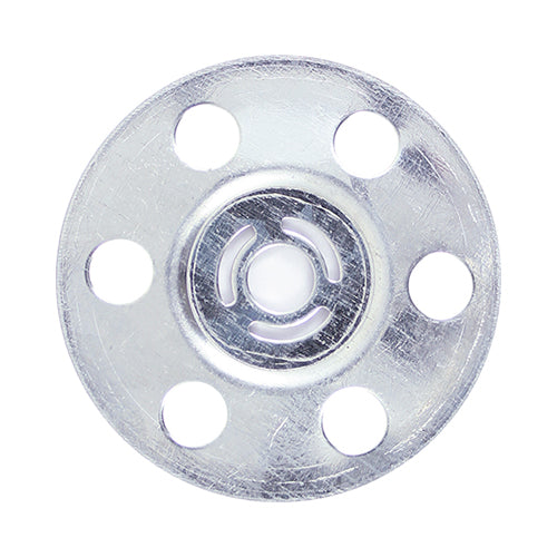 Metal Insulation Disc Zinc 35mm - 100 PCS 100 PCS - Box MID35, TIMCO, METAL, INSULATION, DISCS, SILVER, 35MMLARGE, DIAMETER, HEAD, USE, SCREWS, HOLD, INSULATION, MATERIAL, TO, BATTENS, ALSO, USED, FOR, CEILING, CRACK