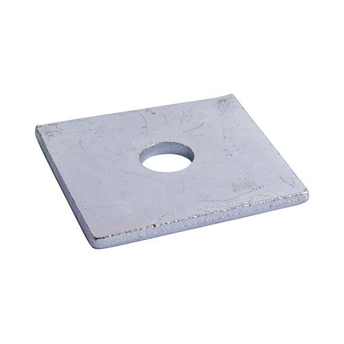 Square Plate Washer - BZP M12 x 50 x 50 x 100 PCS - Box WS12503Z, TIMCO, SQUARE, PLATE, WASHERS, SILVER, M12, X, 50, X, 50, X, 3PROVIDES, LARGE, CLAMPING, SURFACE, THEREFORE, SPREADING, LOAD, A, FASTENING.