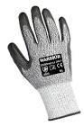 Warrior Black PU Coated Cut Level 5 Gloves (WC+C5) Size 9 0111WCC5-SIZE9, SAFETY, GLOVES, SUITABLE, HANDLING, MOVING, METAL, SHEETING, AND, FLASHINGS, SHARP, EDGES, PROTECTING, HANDS, WORKING. ,   GREY, LINER, SAFETY, GLOVES, ARE, MADE, WITH