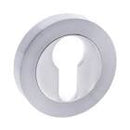 STATUS Euro Escutcheon on Round Rose - Sat Chrome/PolishedChrome S3ESCERSCPC, STATUS