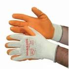 Warrior ORANGE Grip Glove - SIZE 9  0111GGS9, SEAMLESS, POLYESTERCOTTON, GLOVE, FLEXIBLE, LATEX, COATING. PROVIDES, GRIP, EXCEPTIONAL, COMFORT. PACK, SIZE,  X, 12 SIZES,  9, 10  CAT, II, INTERMEDIATE, RISK. 10