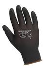 WARRIOR BLACK GLOVE SIZE 8 PU COATED CAT 2 0111WP GLOVEB8, WARRIOR