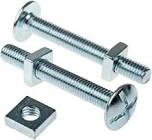 Roofing Bolts with Square Nuts - Zinc Plated - Box - M6 x 30 RBN630, ROOFING