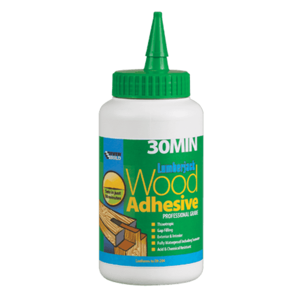 LUMBERJK 30 MIN PU WOOD AD LIQUID -  - 750 BOTTLES 30MINPU7, 45, MINUTE, POLYURETHANE, WOOD, ADHESIVE, LIQUID, 750GRM, BROWNLUMBERJACK, 45, MINUTE, POLYURETHANE, WOOD, ADHESIVE, LIQUID, BROWN, ONE, PART, MOISTURE, CURING, WOOD