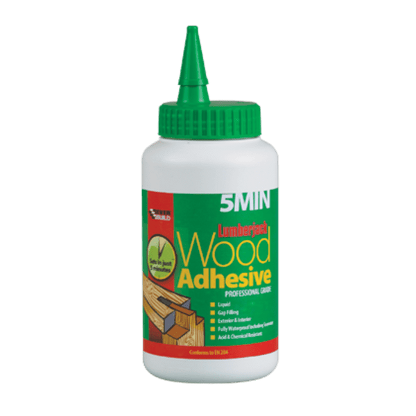 LUMBERJK 5 MIN PU WOOD ADH LIQUID -  - 750 BOTTLES 5MINPU7, 30, MINUTE, POLYURETHANE, WOOD, ADHESIVE, GEL, 310ML, TRANSLUMBERJACK, 30, MINUTE, POLYURETHANE, WOOD, ADHESIVE, GEL, THIXOTROPIC, TRANSPARENT, GAP, FILLING, GEL, SETS