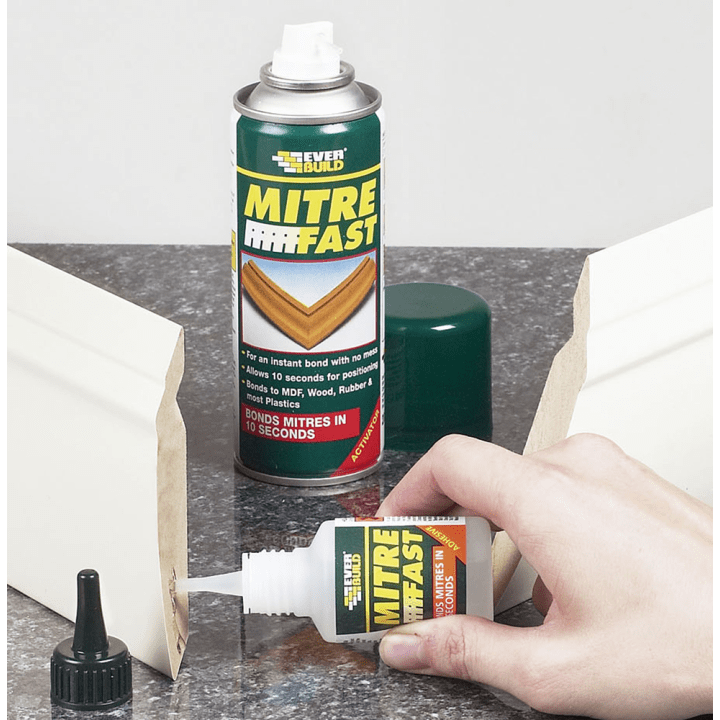 MITRE FAST KIT STANDARD -  - STD Activator) MITRE1, INDUSTRIAL, MITRE, FAST, KIT, STD, 50G200ML, MITRE, FAST, BONDING, KIT, TWO, PART, INSTANT, ADHESIVE, SYSTEM, COMPRISING, A, CYANOACRYLATE, ADHESIVE, AEROSOL