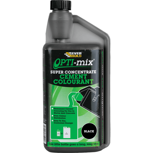 OPTI-MIX CEMENT COLOURANT BLACK -  - 1LTR  OPTITONEBK1, GEOFIX, PAVING, JOINTING, COMPOUND, 20KG, BUFFGEOFIX, PAVING, JOINTING, COMPOUND, UNIQUE, READY, USE, SELF, CURING, JOINTING, MATERIAL, TYPES, PAVING, JOINTS, OF