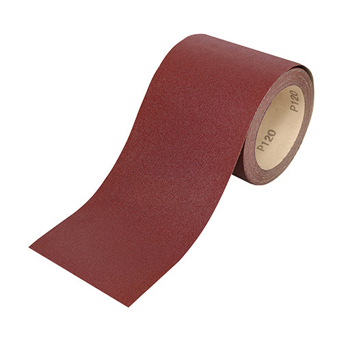 Sandpaper Roll Red P120 115mm x 10m - 1 EA 1 EA - Roll 231311, TIMCO, SANDPAPER, ROLL, 120, GRIT, RED, 115MM, X, 10MMANUFACTURED, HEAVY, DUTY, 250G, BACKING, PAPER, LONG, LASTING, HARD, WEARING, SANDING, PERFORMANCE.