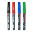 Builders Permanent Markers MIX Fine Tip - 4 PCS - Box 736444, TIMCO, BUILDERS, PERMANENT, MARKERS, FINE, TIP, MIXED, COLOURS, FINE, TIPTIMCO, PREMIUM, QUALITY, PERMANENT, MARKER, PENS, USE, MULTIPLE, MATERIALS, INCLUDING, CARDBOARD,