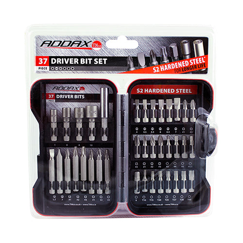 Mixed S2 Driver Bit Set 37pc - 1 EA (Case) 1 EA - Case BIT37SET, TIMCO, MIXED, S2, DRIVER, BIT, SET, 37PCA, 37, PIECE, MIXED, SELECTION, POPULAR, 25MM, 50MM, S2, DRIVER, BITS, MAGNETIC, ADAPTOR, AND