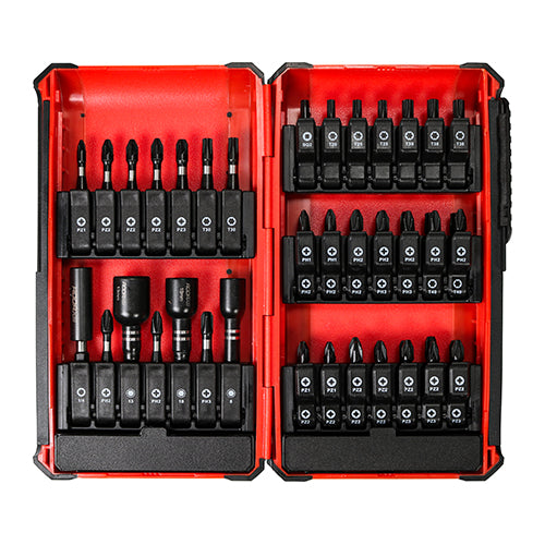 X6 49pc Impact Bit Case 49pc - 1 EA (Blist 1 EA - Blister Pack 228258, TIMCO, X6, 49PC, IMPACT, BIT, CASE, 49PCCOMPREHENSIVE, 49, PIECE, IMPACT, RESISTANT, BIT, NUT, DRIVER, SET, INCLUDES, RANGE, 25MM, AND, 50MM