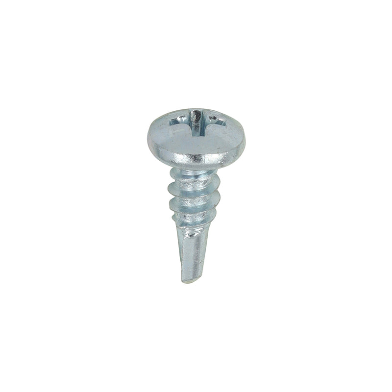 Pan Screw PH2 S/DRILL No3 Zinc 8 x 1/2 - 1 1000 PCS - Box 00812PPSD, TIMCO, SELFDRILLING, METAL, FRAMING, PAN, HEAD, SILVER, SCREWS, 8, X, 12A, LIGHT, DUTY, METAL, METAL, SCREW, PHILLIPS, RECESS, USED, INTERIOR