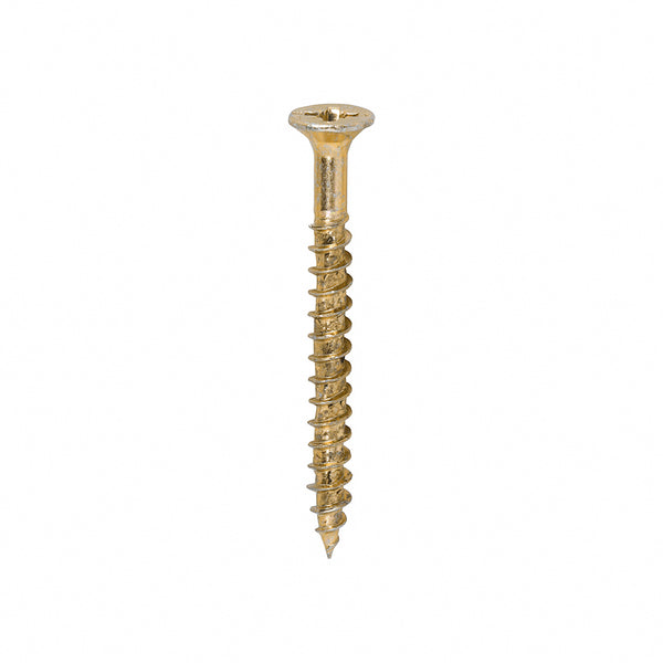 Velocity Screw PZ2 CSK ZYP 4.0 x 40 - 1200 PZ - Double Countersunk - Yellow 40040VYTUB, TIMCO, VELOCITY, PREMIUM, MULTIUSE, COUNTERSUNK, GOLD, WOODSCREWS, 4.0, X, 40THE, UNIQUE, PATENTED, VELOCITY, SCREW, SPECIFICALLY, DESIGNED, GIVE, RAPID, INSTALLATION