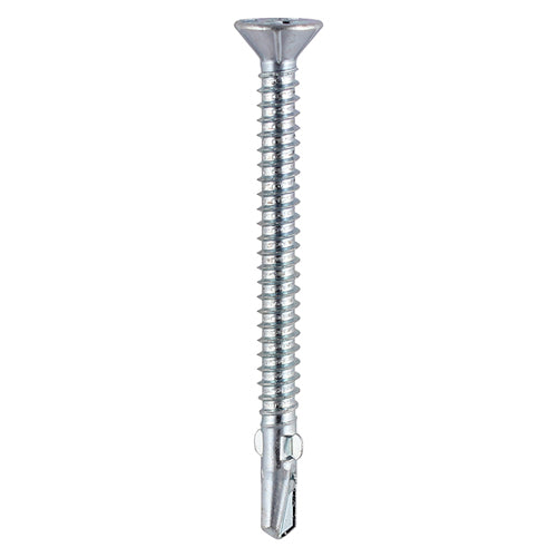 WingTip Screw S/DRILL No3 Zinc 4.2 x 38 -  LW4238B, TIMCO, SELFDRILLING, WINGTIP, STEEL, TIMBER, LIGHT, SECTION, SILVER, SCREWS, , 4.2, X, 38SPECIFICALLY, DESIGNED, TO, ATTACH, WOOD, TO, LIGHT, SECTION