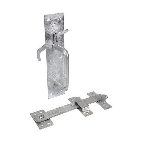 Heavy Suffolk Latch HDG 219 x 50mm - 1 EA 1 EA - Plain Bag 523585, TIMCO, HEAVY, DUTY, SUFFOLK, LATCH, HOT, DIPPED, GALVANISED, 219, X, 50MMFOR, USE, HEAVY, DOMESTIC, GATES, EXTERNAL, HANDLE, GATE, OPENED, OUTSIDE.