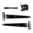 Pedestrian Gate Kit Black 14" - 1 EA (TIMb 1 EA - Taurus Bag 427123, TIMCO, PEDESTRIAN, GATE, KIT, MEDIUM, TEE, HINGES, , AUTOMATIC, LATCH, BLACK, 14"A, COMPLETE, GATE, KIT, MEDIUM, WEIGHT, GATES, DOMESTIC