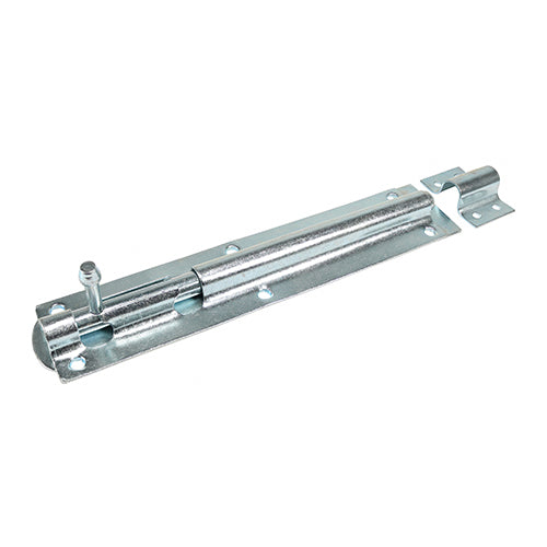 Straight Tower Bolt Zinc 8" - 1 EA (Plain 1 EA - Plain Bag TBS8ZB, TIMCO, STRAIGHT, TOWER, BOLT, SILVER, 8"STRAIGHT, TOWER, BOLTS, USED, SECURING, FLUSH, FITTING, GATES, SHED, DOORS, CLOSED, POSITION, FIXINGS, INCLUDED,