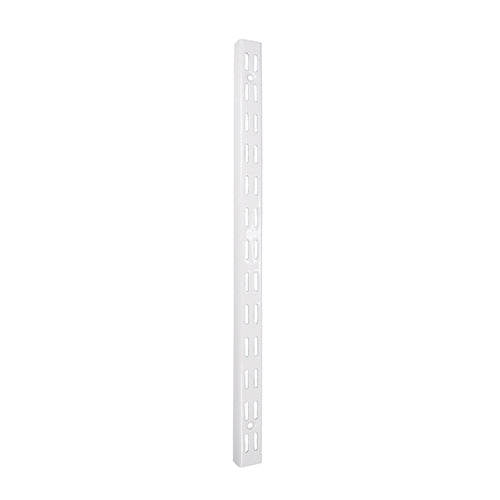 Twin Slot Upright White 1600mm - 10 PCS (B 10 PCS - Box 712963, TIMCO, TWIN, SLOT, UPRIGHT, WHITE, 1600MMTWIN, SLOT, UPRIGHTS, FEATURE, BRACKET, RECEIVING, SLOTS, 32MM, INCREMENTS, ALLOW, SHELVING, TO, POSITIONED, AT, VARYING